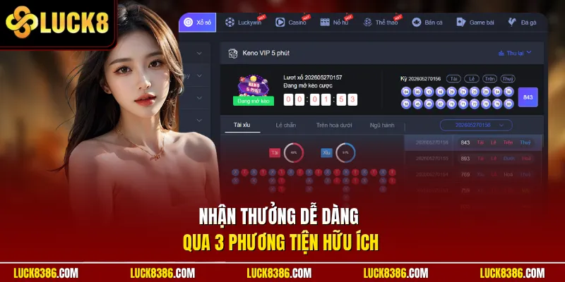 Nhận thưởng dễ dàng qua 3 phương tiện hữu ích